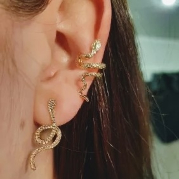 Gold Snake Ear Cuff Set - Picture 4 of 5
